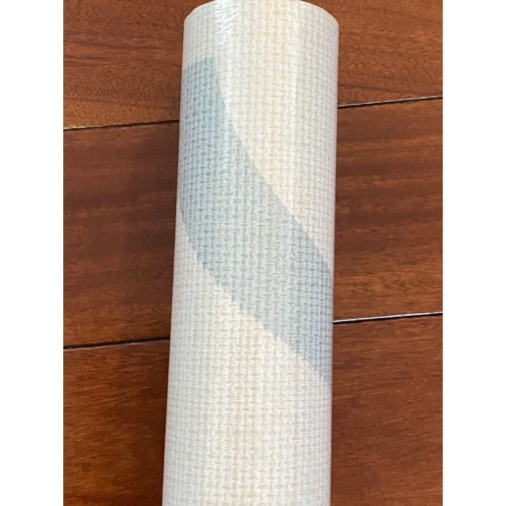 MAGNOLIA HOME Joanna Gaines Prepasted Wallpaper 56 sq ft Woven Trellis Blue Eggs